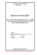 Một số phương pháp nhằm nâng cao hiệu quả giảng dạy kỹ thuật nhảy xa ưỡn thân cho học sinh khối 11