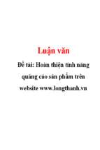 Hoàn thiện tính năng quảng cáo sản phẩm trên website www.longthanh