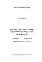 đánh giá khả năng kết hợp của một số dòng ngô nếp tự phối trong năm 2015 tại gia lâm  hà nội