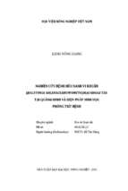 Nghiên cứu bệnh héo xanh vi khuẩn (ralstonia solanacearum smith) hại khoai tây tại quảng ninh và biện pháp sinh học phòng trừ bệnh