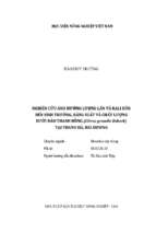 Nghiên cứu ảnh hưởng lượng lân và kali bón đến sinh trưởng, năng suất và chất lượng bưởi đào thanh hồng (citrus grandis osbeck) tại thanh hà, hải dương
