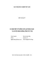 So sánh một số giống ngô lai trung ngày tại huyện đoan hùng, tỉnh phú thọ