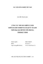 Công tác thu bảo hiểm xã hội khối doanh nghiệp ngoài quốc doanh trên địa bàn huyện yên phong, tỉnh bắc ninh