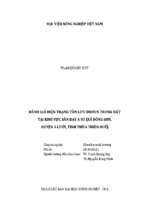 đánh giá hiện trạng tồn lưu dioxin trong đất tại khu vực sân bay a so (xã đông sơn, huyện a lưới, tỉnh thừa thiên huế)