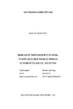 đánh giá và tuyển chọn một số giống, tổ hợp lai cà chua trong vụ đông và vụ xuân hè tại gia lộc   hải dương