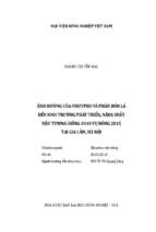 ảnh hưởng của photpho và phân bón lá đến sinh trưởng phát triển, năng suất đậu tương giống d140 vụ đông 2015 tại gia lâm, hà nội
