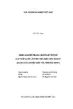 đánh giá hiện trạng và đề xuất một số giải pháp quản lý nước thải khu công nghiệp quang châu, huyện việt yên, tỉnh bắc giang