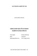 đánh giá hiện trạng tồn lưu dioxin tại khu vực sân bay biên hòa