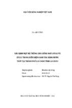 Xác định mật độ trồng cho giống ngô lvn10 và cp333 trong điều kiện canh tác bằng nước trời tại thành phố lai châu tỉnh lai châu