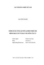 đánh giá các dòng lai trở lại được nhập gen kháng bạc lá xa7 và xa21 vào giống lúa lt2
