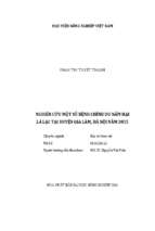 Nghiên cứu một số bệnh chính do nấm hại lá lạc tại huyện gia lâm, hà nội năm 2015