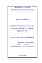Hệ thống kiểm soát nội bộ tại trường cao đẳng công nghiệp và xây dựng tỉnh quảng ninh