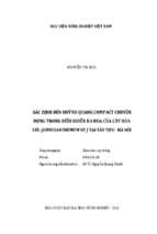 Xác định đèn huỳnh quang compact chuyên dụng trong điều khiển ra hoa của cây hoa cúc (chrysanthemum sp.) tại tây tựu   hà nội