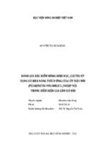 đánh giá đặc điểm nông sinh học, giá trị sử dụng và khả năng thích ứng của cây đậu núi (plukenetia volubilis l.) nhập nội trong điều kiện gia lâm hà nội