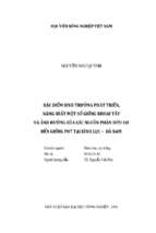đặc điểm sinh trưởng phát triển, năng suất một số giống khoai tây và ảnh hưởng của các nguồn phân hữu cơ đến giống po7 tại bình lục – hà nam