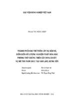 Thành phần bọ trĩ trên cây họ bầu bí, diễn biến số lượng và biện pháp hóa học phòng trừ chúng trên cây dưa chuột vụ hè thu năm 2015 tại văn lâm, hưng yên
