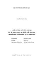 Nghiên cứu đặc điểm nông sinh học của tập đoàn lan huệ lai và biện pháp bón phân cho giống lan huệ hồng đào tại gia lâm, hà nội