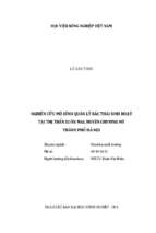 Nghiên cứu mô hình quản lý rác thải sinh hoạt tại thị trấn xuân mai, huyện chương mỹ thành phố hà nội