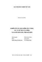Nghiên cứu xác định giống đậu tương cho vụ hè thu và vụ đông tại huyện điện biên, tỉnh điện biên
