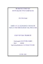 Nghiên cứu các giải pháp phát triển nguồn nhân lực nông thôn huyện ðức thọ, tỉnh hà tĩnh