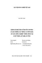 đánh giá khả năng dễ bị tổn thương của hệ thống cây trồng và tiềm năng áp dụng nông nghiệp thông minh tại xã kỳ trung, kỳ anh, hà tĩnh