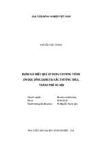 đánh giá hiệu quả áp dụng chương trình em học sống xanh tại các trường thcs, thành phố hà nội