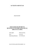 đánh giá khả năng kết hợp của một số dòng tự phối phục vụ cho chọn tạo giống ngô lai lá đứng