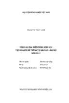 đánh giá đặc điểm nông sinh học tập đoàn bí đỏ trồng tại gia lâm – hà nội năm 2015