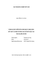 đánh giá đặc điểm nông sinh học và khả năng kết hợp của một số dòng ngô nổ mới chọn tạo tại gia lâm, hà nội