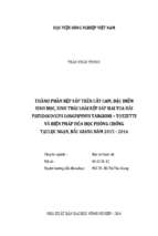 Thành phần rệp sáp trên cây cam, đặc điểm sinh học, sinh thái loài rệp sáp hai tua dài pseudococcus longispinus targioni – tozzetti và biện pháp hóa học phòng chống tại lục ngạn, bắc giang năm 2015   2016