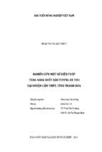 Nghiên cứu một số biện pháp tăng năng suất đậu tương hè thu tại huyện cẩm thủy, tỉnh thanh hóa