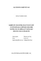 Nghiên cứu ảnh hưởng của kỹ thuật ghép và phân bón qua lá đến khả năng sinh trưởng của cây giống quýt không hạt nnh vn52 tại gia lâm, hà nội