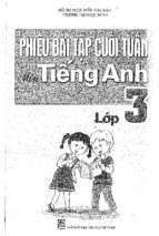 Phiếu bài tập cuối tuần tiếng anh lớp 3
