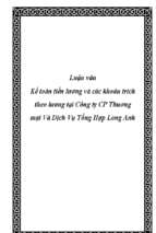 Kế toán tiền lương và các khoản trích theo lương tại công ty cp thuơng mại và dịch vụ tổng hợp long anh