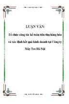 Tổ chức công tác kế toán tiêu thụ hàng hóa và xác định kết quả kinh doanh tại công ty mây tre hà nội