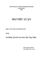 Tiểu luận sứ mệnh lịch sử của giai cấp công nhân