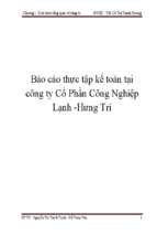 Báo cáo thực tập kế toán tại công ty cổ phần công nghiệp lạnh hưng trí