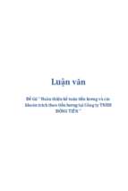 Hoàn thiện kế toán tiền lương và các khoản trích theo tiền lương tại công ty tnhh đông tiến