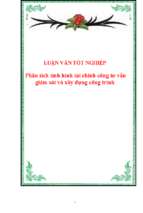 Phân tích tình hình tài chính công tư vấn giám sát và xây dựng công trình