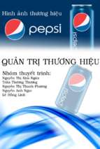 Hình ảnh thương hiệu và tính cách thương hiệu pepsi