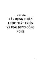 Luận văn xây dựng chiến lược phát triển và ứng dụng công nghệ