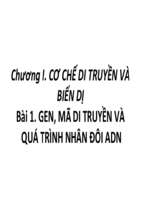 Chuong i co che di truyen bien di bai 1 gen ma di truyen va qua trinh nhan doi adn