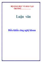 Luận văn Điều khiển công nghệ khoan