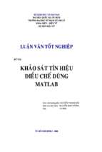 Luận văn Khảo sát tín hiệu điều chế dùng Matlab