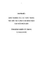 Kinh nghiệm của các nước trong việc điều trị và phục hồi chức năng cho bệnh nhân tâm thần phân liệt