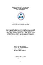 Luận văn Tốt nghiệp đại học điều khiển động cơ không đồng bộ ba pha theo phương pháp sinpwm, sử dụng vi điều khiển dspic30f6010