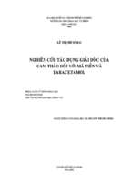Khóa luận Nghiên cứu tác dụng giải độc của cam thảo đối với mã tiền và Paracetamol