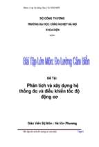 Đề tài Phân tích và xây dựng hệ thống đo và điều khiển tốc độ động cơ