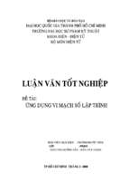 Đồ án Ứng dụng vi mạch số trong lập trình