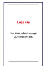 Luận văn Thực thi khử nhiễu kiểu thích nghi trên TMS320C6711 DSK